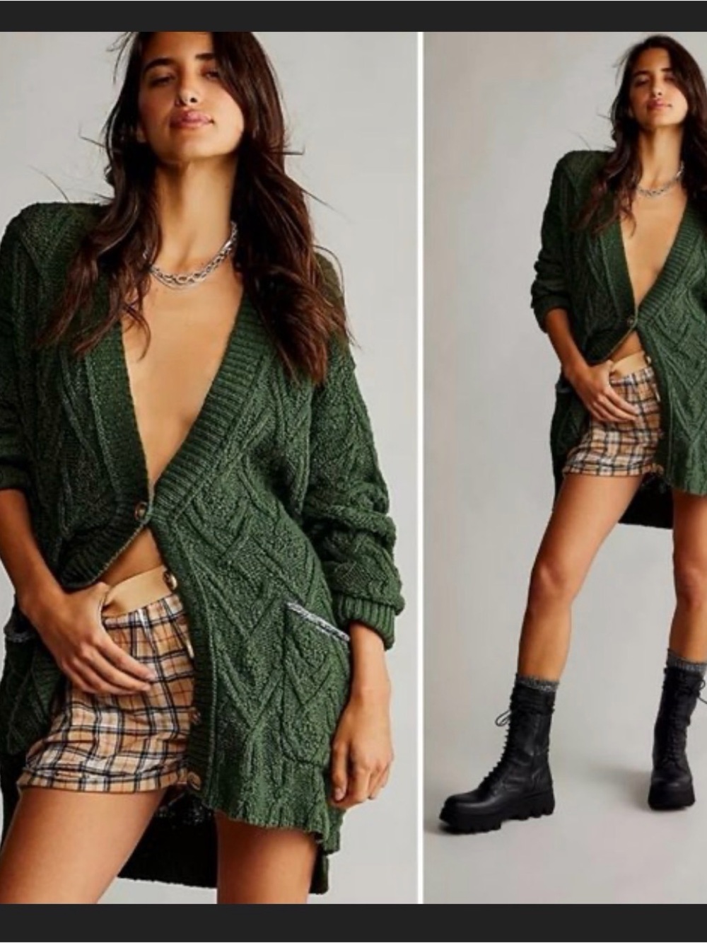 Free People Green Montana Cardigan Sweater Size Small